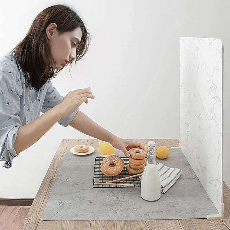 BEIYANG 2 PCS Photo Backdrop Boards with 2 PCS Brackets for Flat Lay or Food Photography Background - Image 2
